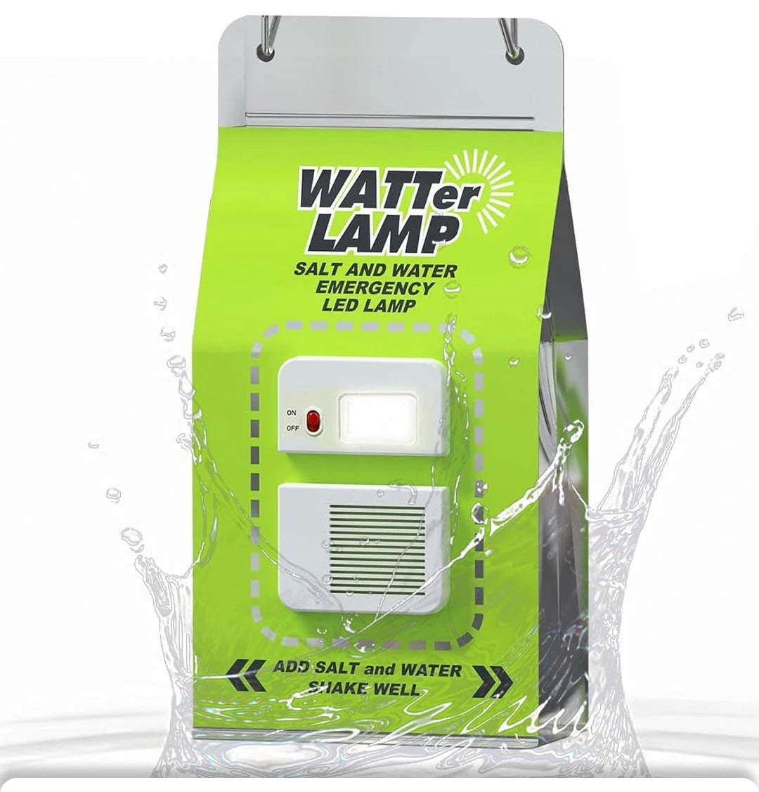 Water Lamp: Salt and Water-Powered Emergency LED Lamp مصباح ليد للطوارئ يعمل بالملح والمياه